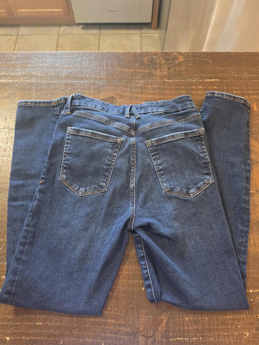 Good American Dark Blue High-Rise Skinny Jeans Size 6-12 - Picture 5 of 6